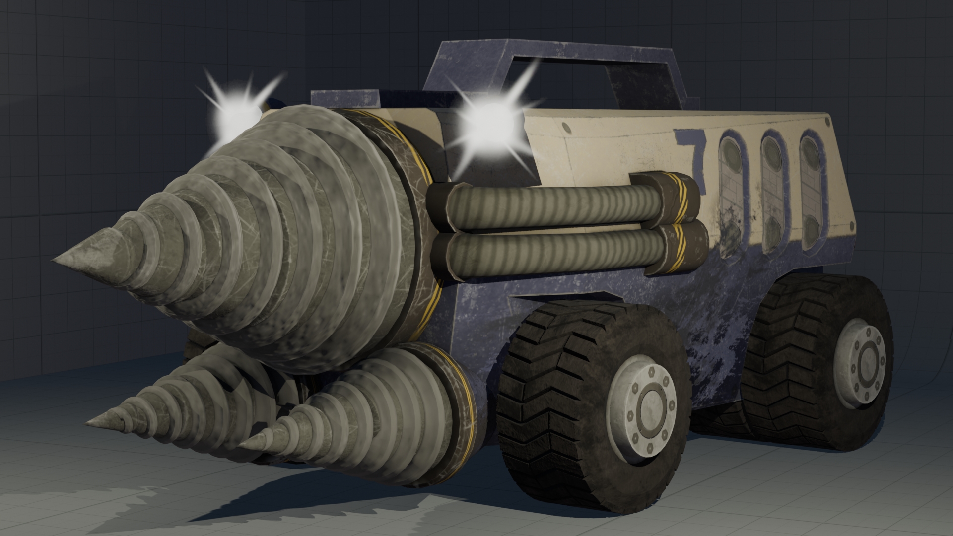 Render of the drill