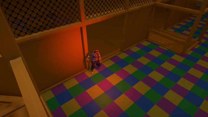 Candace the Clown chasing in-game