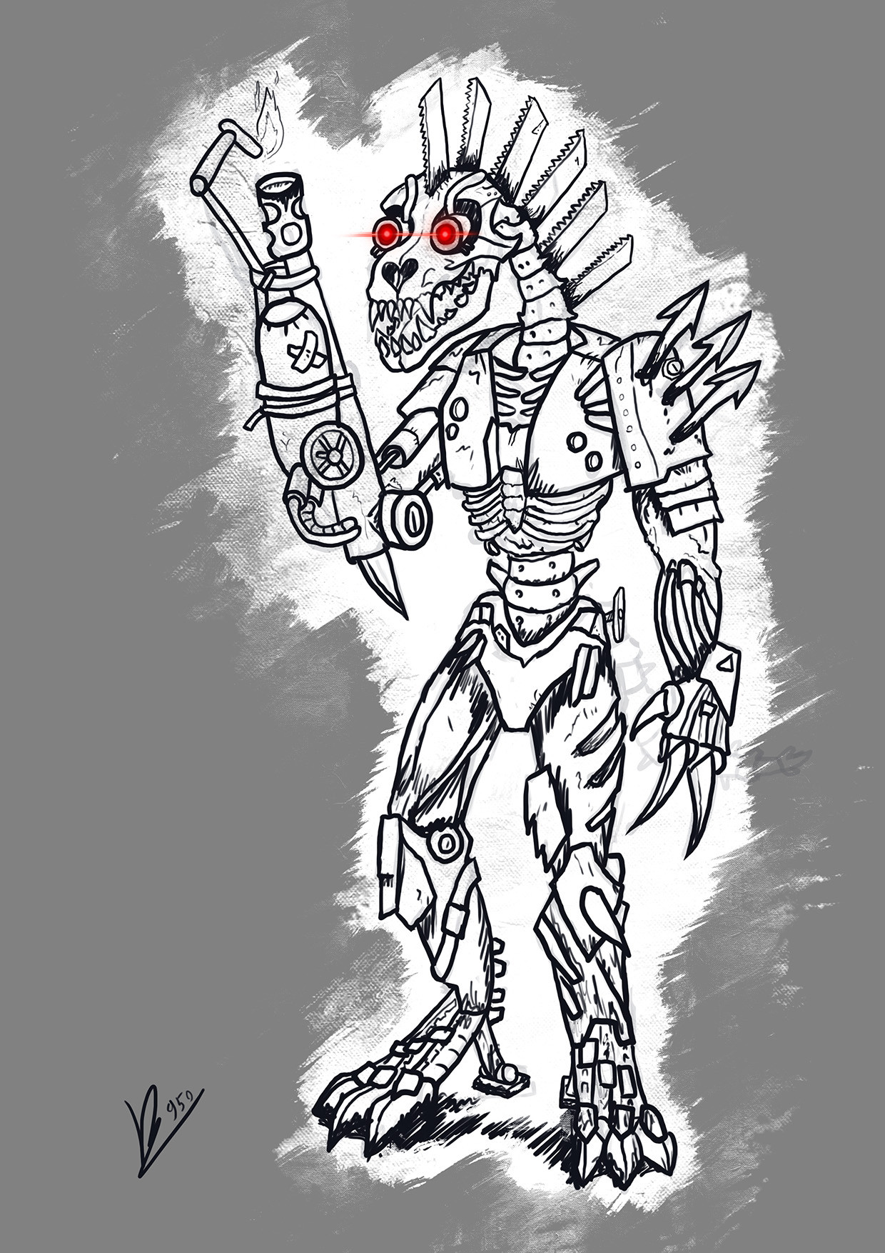 Final digital drawing of the incinerator
