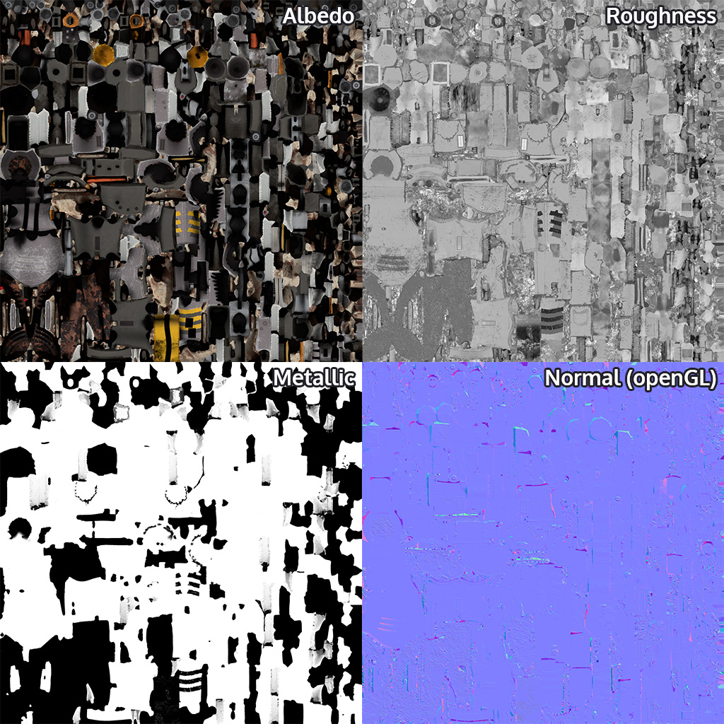 Texture maps for incinerator