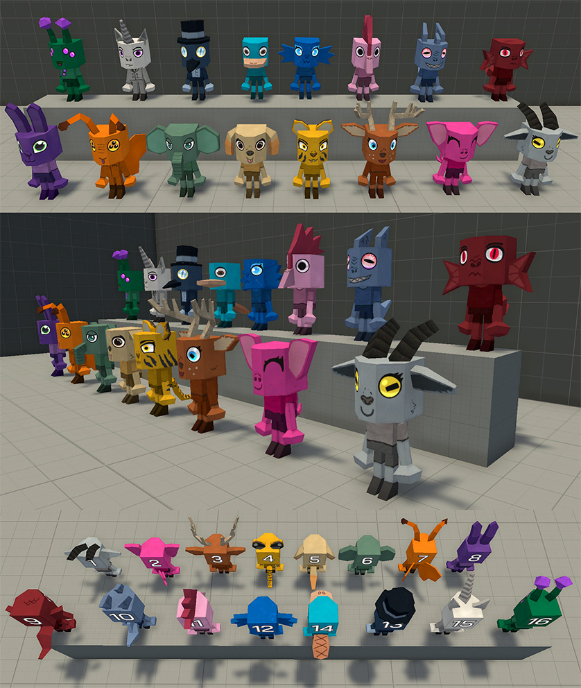 Characters lineup